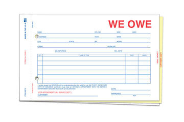 We Owe - Form SA-1506-3